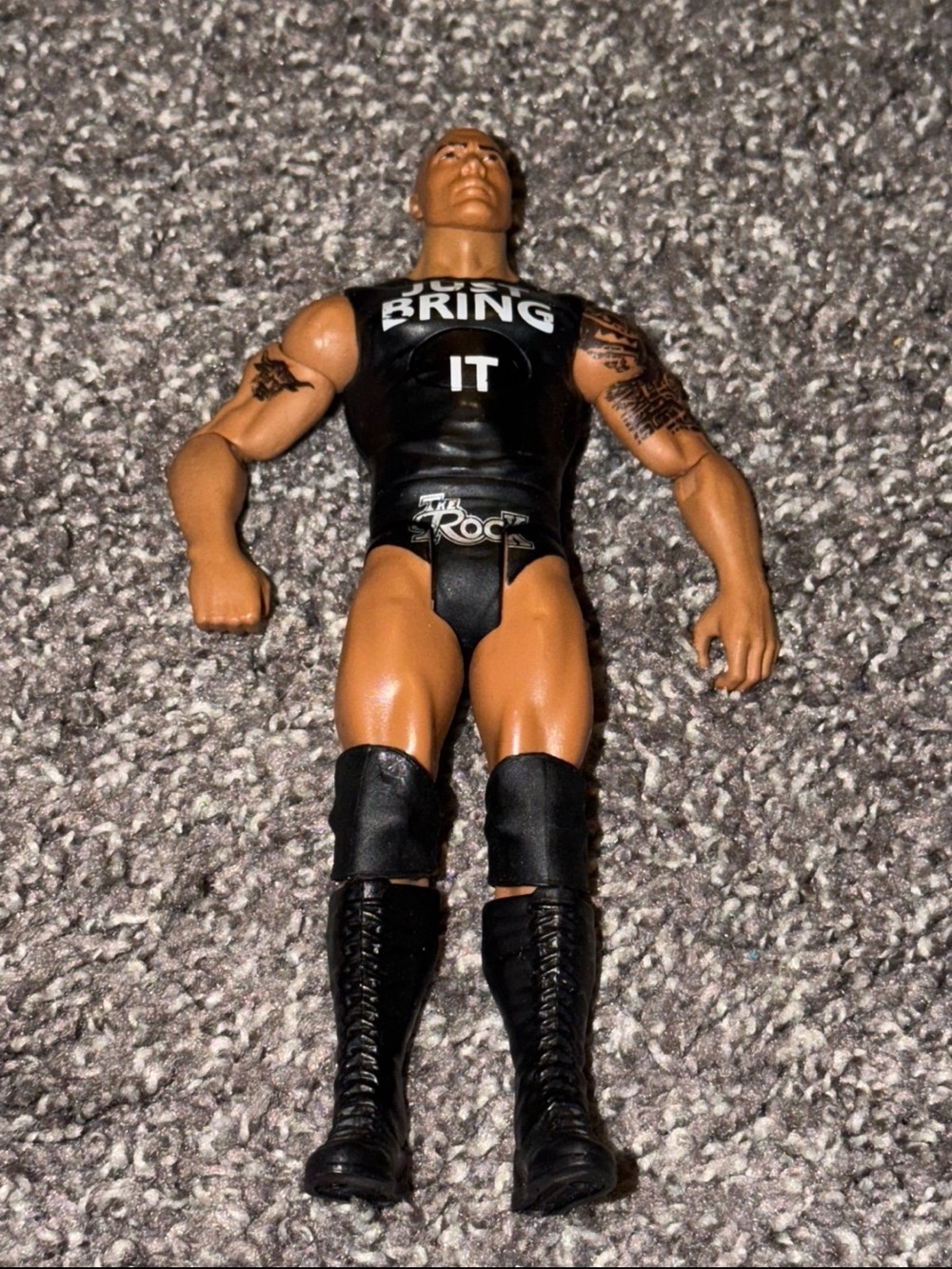 WWE Wrestling The Rock Dwayne Johnson Action Figure Toy Collectible Used Pre Own